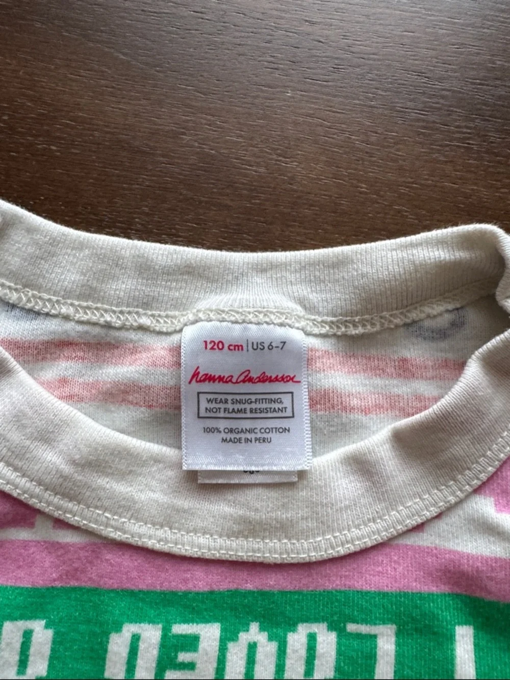 Size 6-7 Hanna Andersson loved xoxo hearts pajamas 100% organic cotton